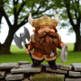 Viking Gnome Cüce 3D Figür Garden Gnome