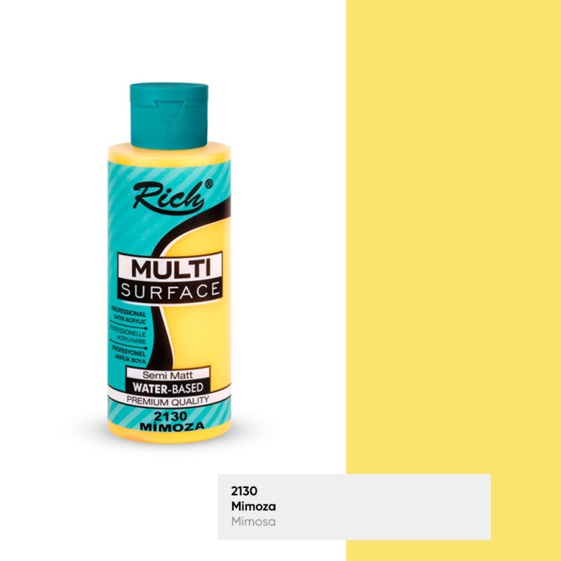 Rich Multisurface Akrilik Boya 2130 Açık Sarı 120cc