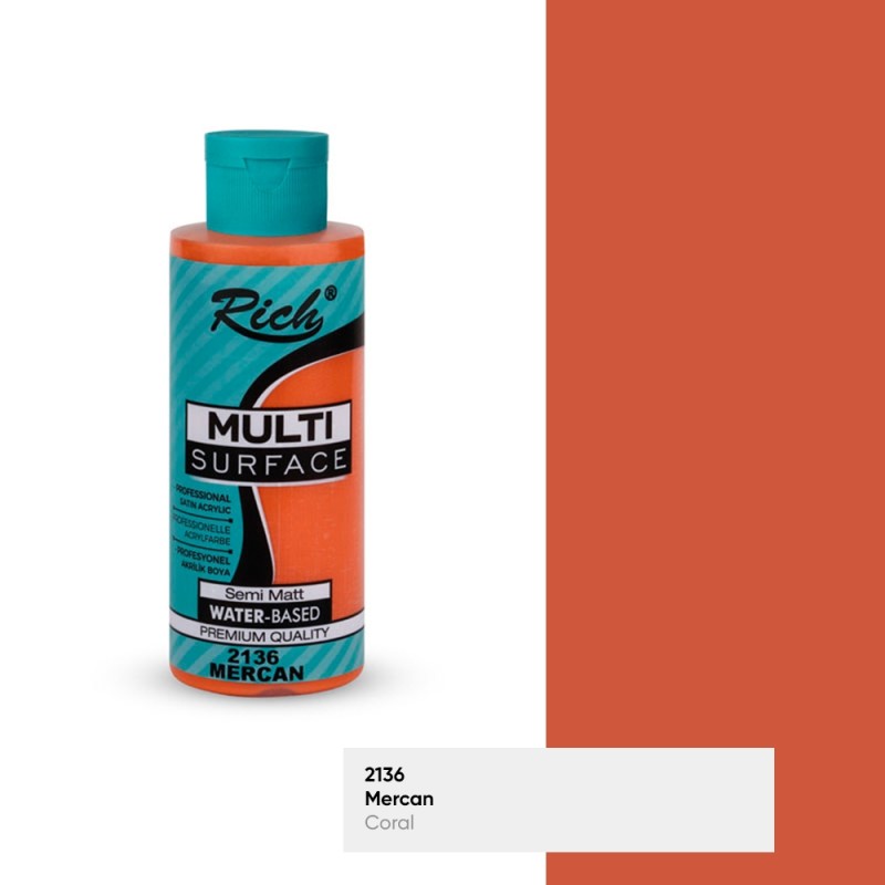 Rich Multisurface Akrilik Boya 2136 Mercan 120cc