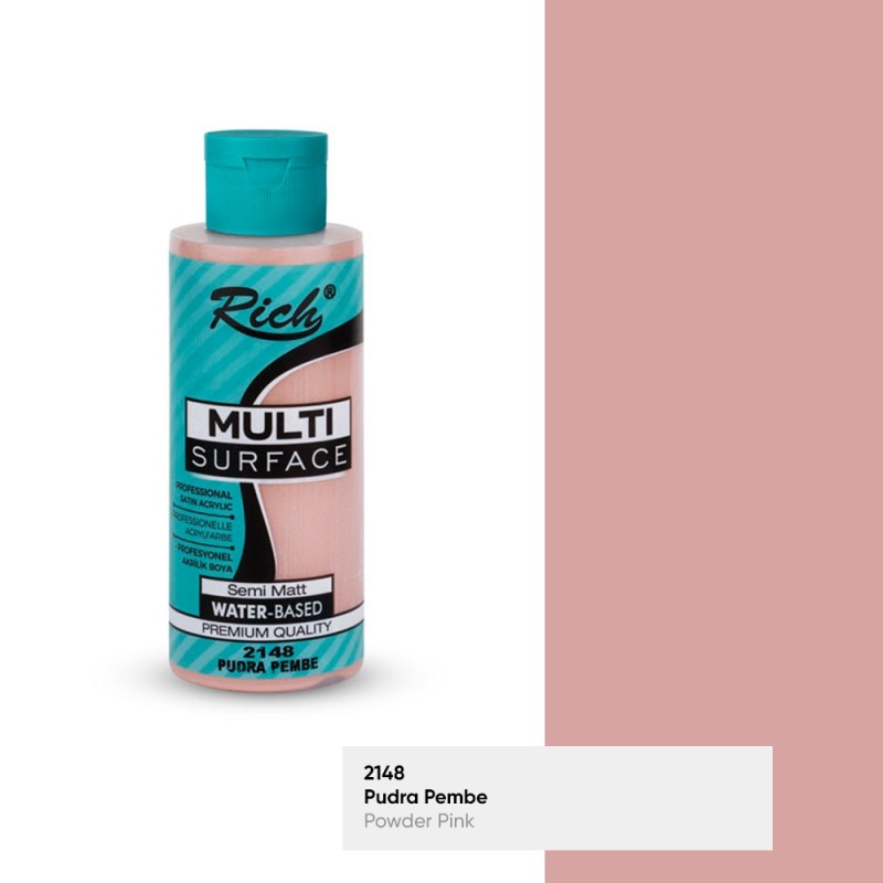 Rich Multisurface Akrilik Boya 2148 Pudra Pembe 120cc