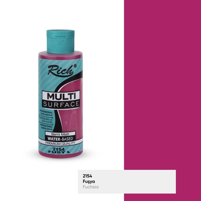 Rich Multisurface Akrilik Boya 2154 Fuşya 120cc