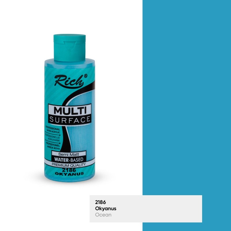 Rich Multisurface Akrilik Boya 2186 Okyanus 120cc