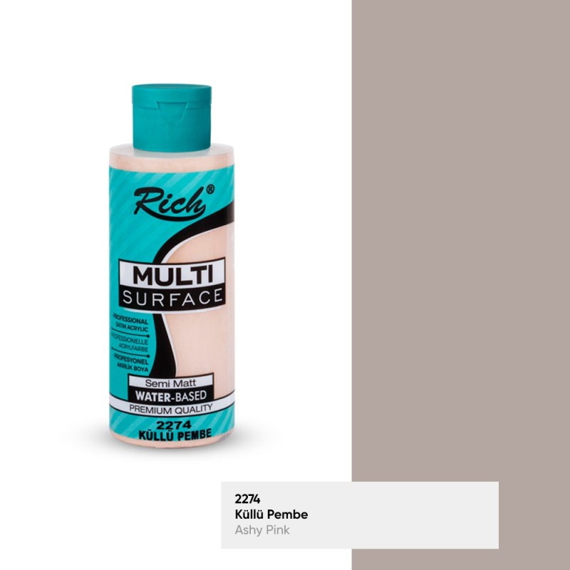 Rich Multisurface Akrilik Boya 2274 Küllü Pembe 120cc