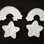 Gökkuşağı ve Yıldız Hamur Şekillendirici / Kurabiye Kalıbı / Seramik Kalıbı Dörtlü Set