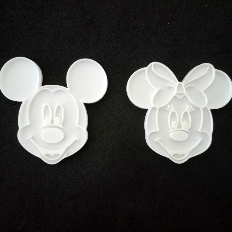 Mickey & Minnie Mouse Hamur Şekillendirici / Kurabiye Kalıbı / Seramik Kalıbı İkili Set