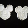 Mickey & Minnie Mouse Hamur Şekillendirici / Kurabiye Kalıbı / Seramik Kalıbı İkili Set