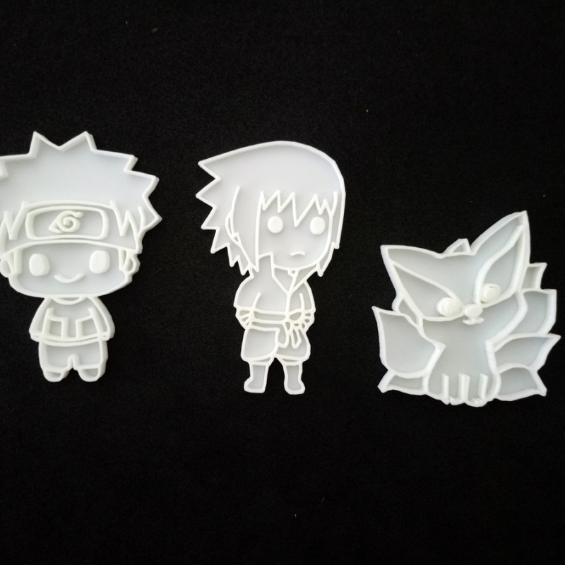 Naruto Hamur Şekillendirici / Kurabiye Kalıbı / Seramik Kalıbı Üçlü Set