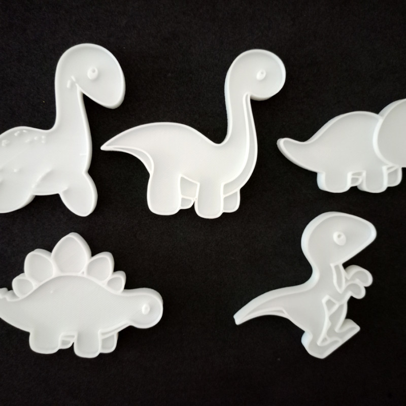 Sevimli Dinozorlar Hamur Şekillendirici / Kurabiye Kalıbı / Seramik Kalıbı Üçlü Set