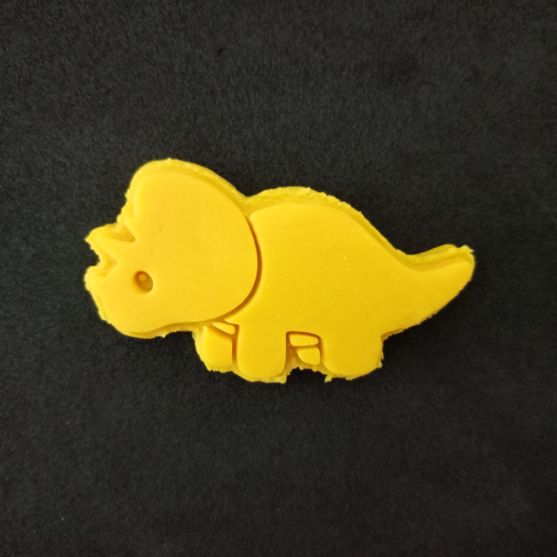 Sevimli Dinozorlar Hamur Şekillendirici / Kurabiye Kalıbı / Seramik Kalıbı Üçlü Set