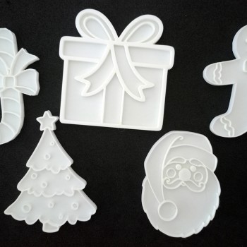 Yılbaşı Set Hamur Şekillendirici / Kurabiye Kalıbı / Seramik Kalıbı Beşli Set