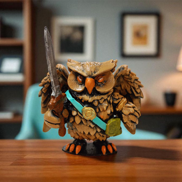 Warrior (Savaşçı) 3D Figür - Gizemli Baykuş Serisi - 003