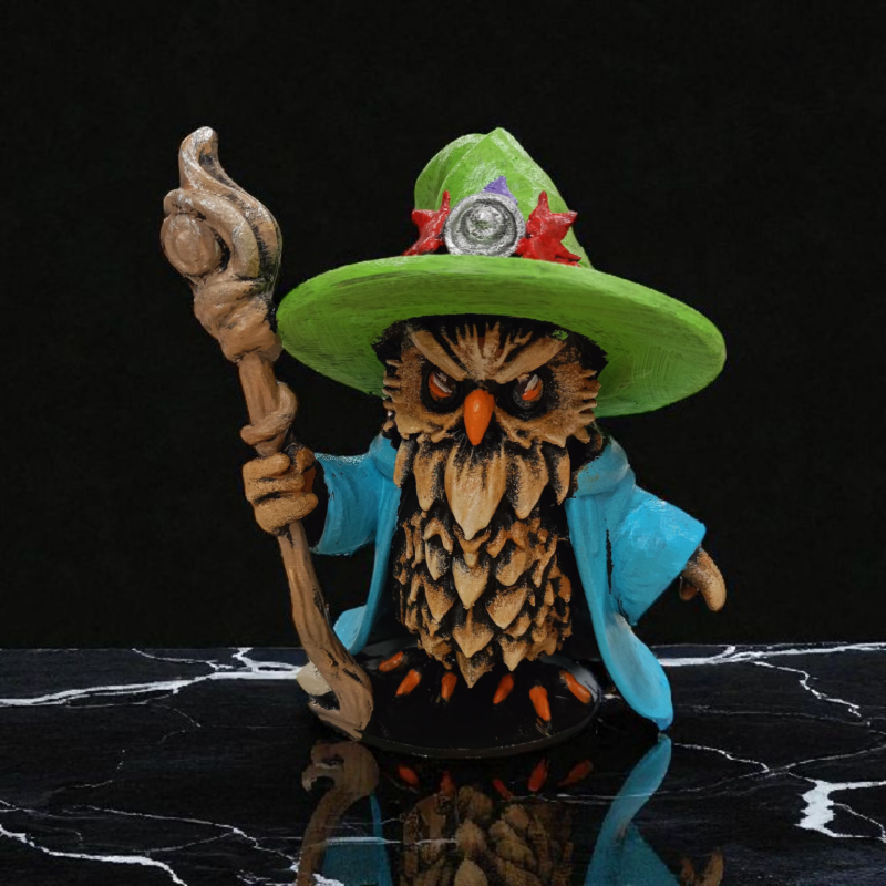 Wizard (Büyücü) 3D Figür - Gizemli Baykuş Serisi - 011