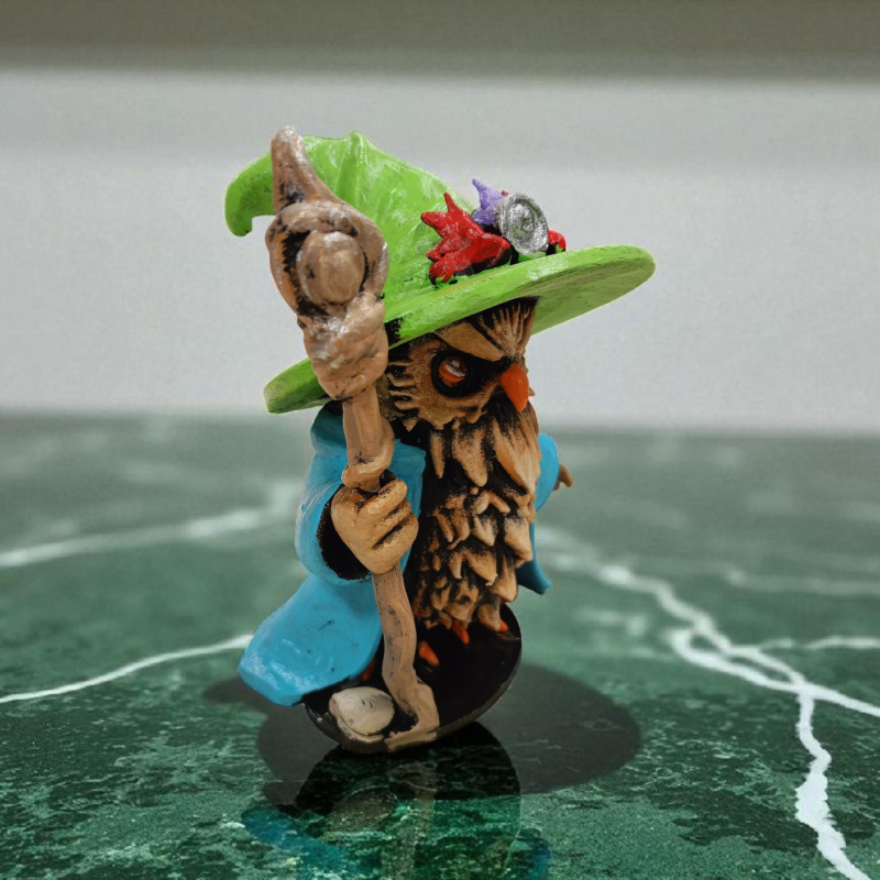 Wizard (Büyücü) 3D Figür - Gizemli Baykuş Serisi - 011
