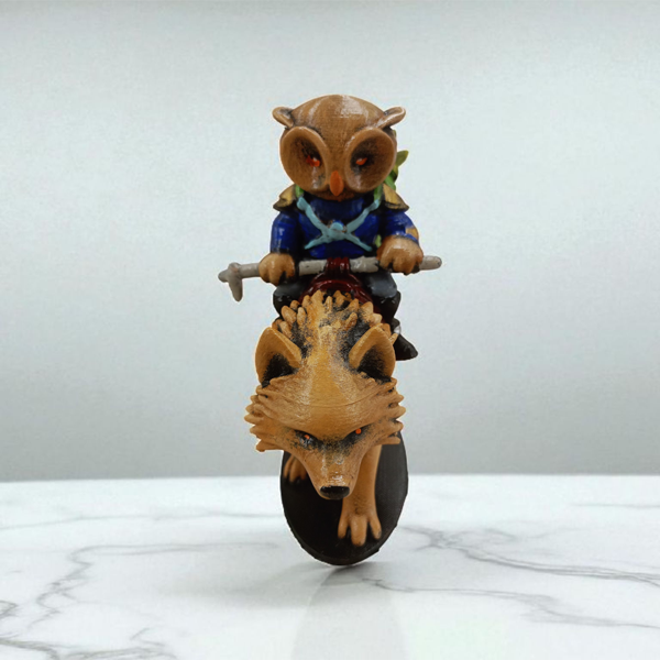 Wolf Rider (Kurt Binicisi) 3D Figür - Gizemli Baykuş Serisi - 013