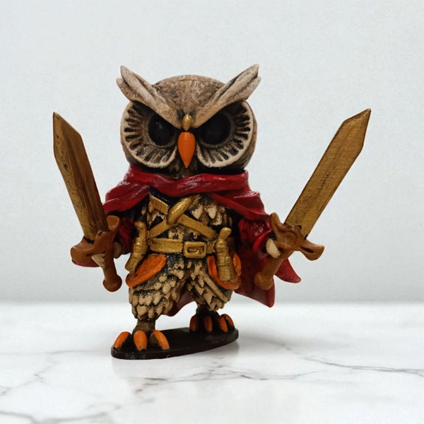 Fighter - (Savaşçı) 3D Figür - Gizemli Baykuş Serisi - 027