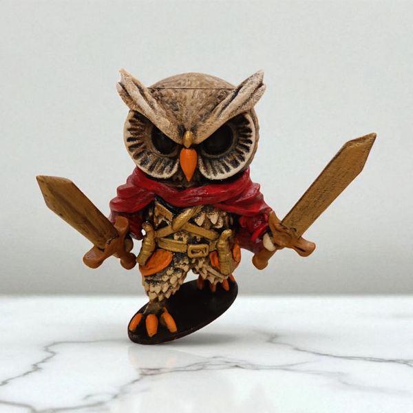 Fighter - (Savaşçı) 3D Figür - Gizemli Baykuş Serisi - 027