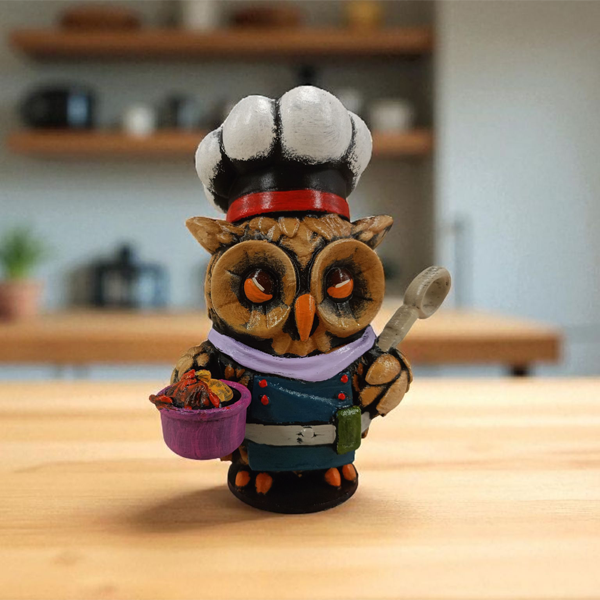 Cook (Aşçı) 3D Figür - Gizemli Baykuş Serisi - 030