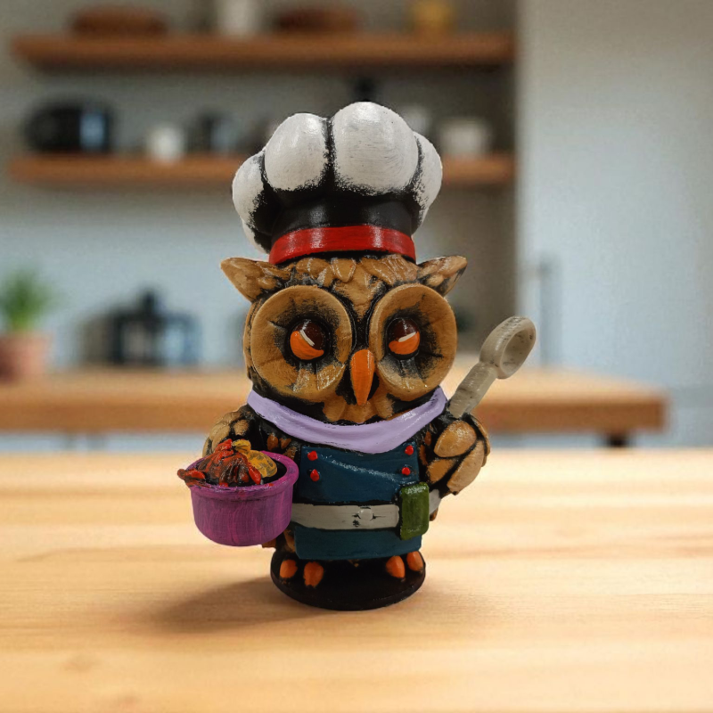 Cook (Aşçı) 3D Figür - Gizemli Baykuş Serisi - 030