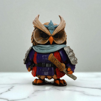 Samurai (Samuray) 3D Figür - Gizemli Baykuş Serisi - 031