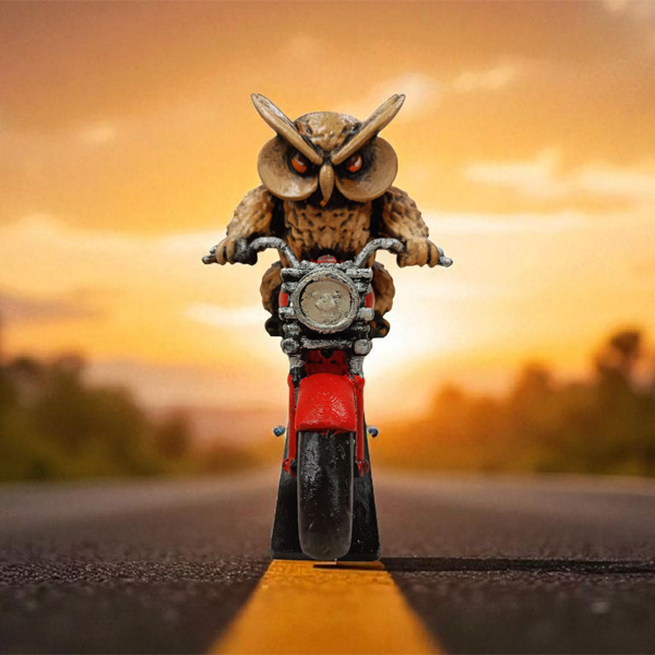 Night Biker (Motorcu) 3D Figür - Gizemli Baykuş Serisi - 056