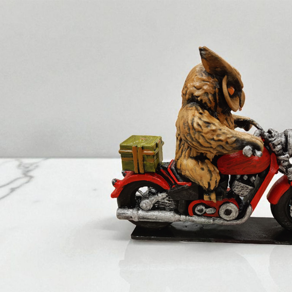 Night Biker (Motorcu) 3D Figür - Gizemli Baykuş Serisi - 056