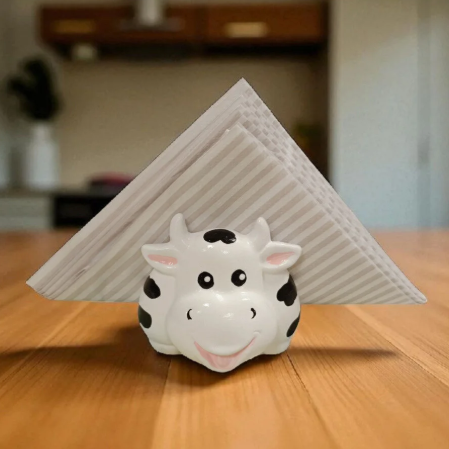 Sevimli İnekler Biblo ve Peçetelik Dörtlü Set