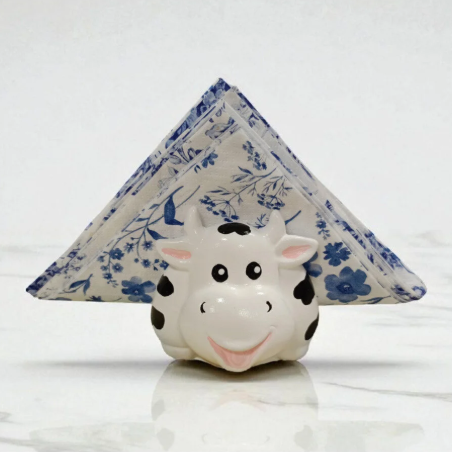 Sevimli İnekler Biblo ve Peçetelik Dörtlü Set