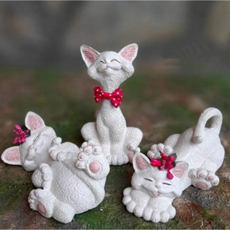 Şımarık Kedi Set Biblo