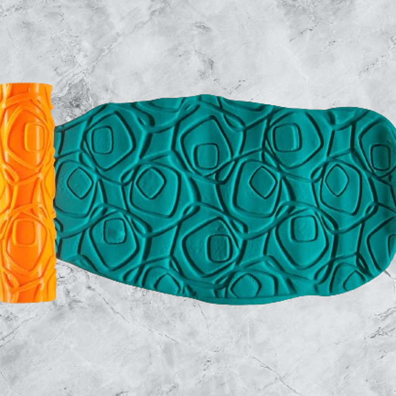 Model 013 - Polimer Kil Doku Oklavası / Seramik Çamuru Desen Rulosu