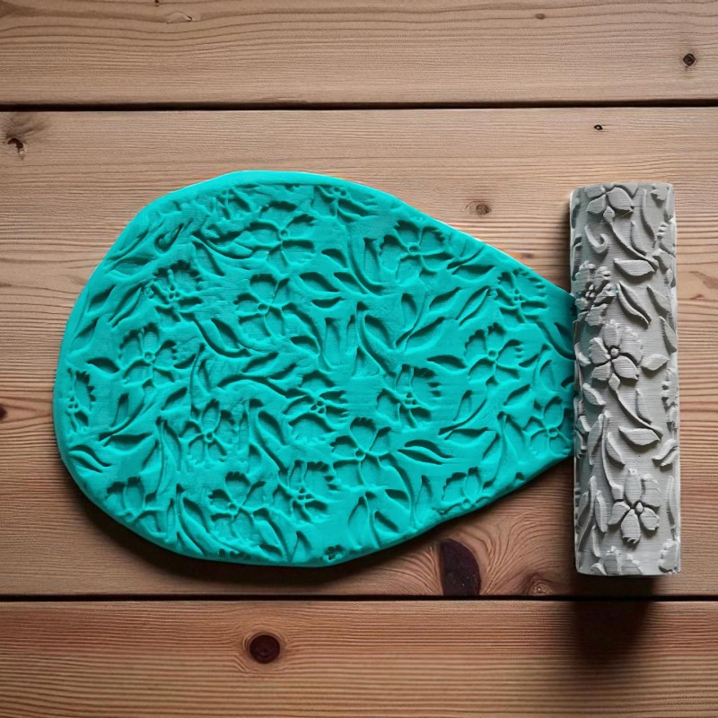 Model 019 - Polimer Kil Doku Oklavası / Seramik Çamuru Desen Rulosu