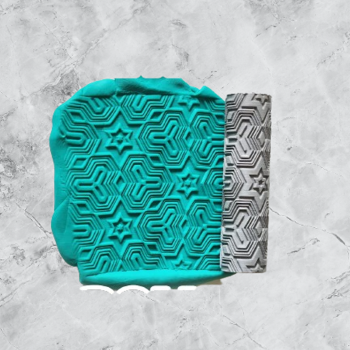 Model 020 - Polimer Kil Doku Oklavası / Seramik Çamuru Desen Rulosu