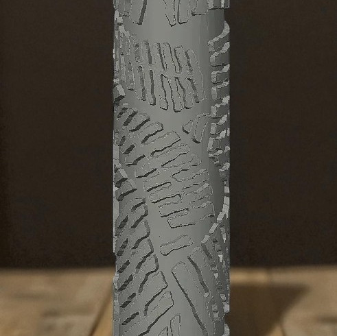 Model 024 - Eğrelti Otu Deseni - Polimer Kil Doku Oklavası / Seramik Çamuru Desen Rulosu