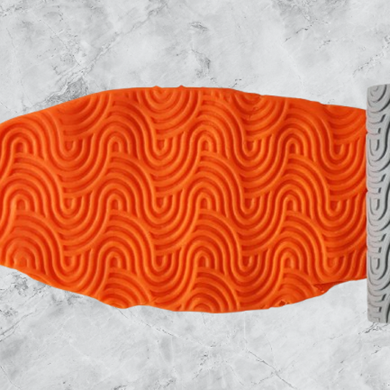 Model 029 - Polimer Kil Doku Oklavası / Seramik Çamuru Desen Rulosu