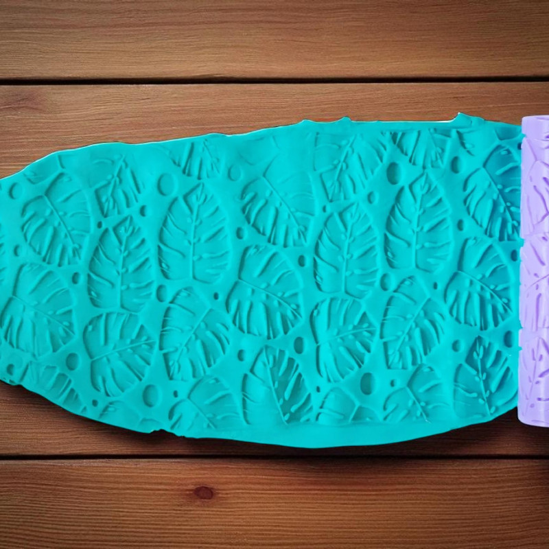 Model 038 - Polimer Kil Doku Oklavası / Seramik Çamuru Desen Rulosu