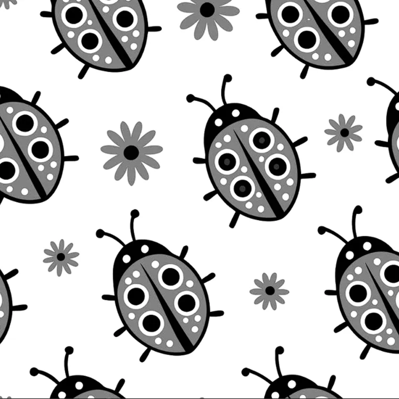 Model 049 - Uğurböcekleri - Polimer Kil Doku Oklavası / Seramik Çamuru Desen Rulosu