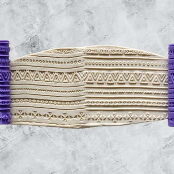 Model 053 - Polimer Kil Doku Oklavası / Seramik Çamuru Desen Rulosu