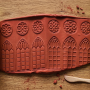 Model 204 -Gotik Katedral Deboss & Emboss İkili Set - Polimer Kil Seramik Çamuru Doku Oklavası