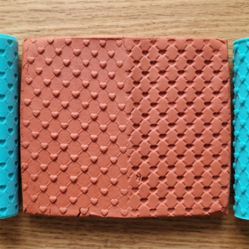 Model 216 -Sevgililer Günü Deboss & Emboss İkili Set - Polimer Kil Seramik Çamuru Doku Oklavası